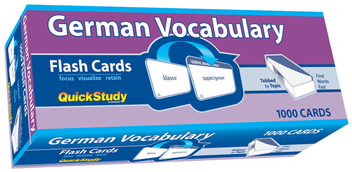 Cards German Vocabulary Flash Cards - 1000 Cards: A Quickstudy Reference Tool Book
