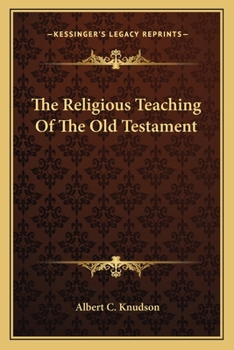 Paperback The Religious Teaching Of The Old Testament Book
