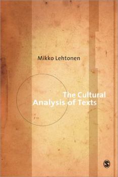 Paperback The Cultural Analysis of Texts Book