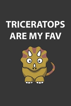 My Fav Triceratops Notebook: Lined Journal, 120 Pages, 6 x 9, Affordable Gift Journal Matte Finish