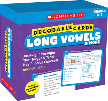 Hardcover Decodable Cards: Long Vowels & More: Just-Right Passages That Target & Teach Key Phonics Concepts Book