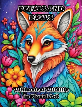 Paperback Petals and Paws: Whimsical Wildlife in Floral Art Book