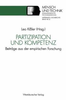 Paperback Partizipation Und Kompetenz: Beiträge Aus Der Empirischen Forschung [German] Book