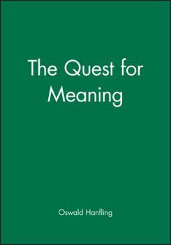 Paperback The Quest for Meaning Book