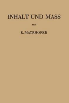 Paperback Inhalt Und Mass [German] Book