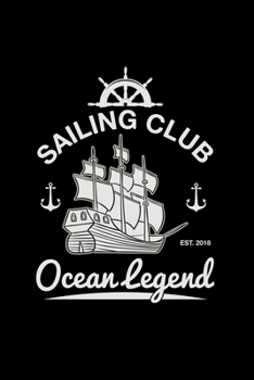 Sailing club ocean legend: 6x9 Sailing | blank with numbers paper | notebook | notes