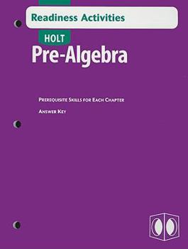 Paperback Holt Pre-Algebra Readiness Activities Book