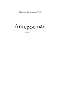 Antepoemas: Sinfonía Para Nombres Solos III