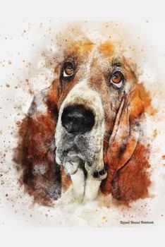 Paperback Basset Hound Notebook: Stunning Hand Painted Watercolor Dog Journal Book