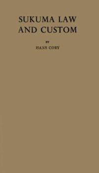 Hardcover Sukuma Law and Custom: Book