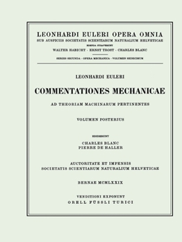 Hardcover Commentationes Mechanicae AD Theoriam Machinarum Pertinentes 2nd Part [Latin] Book