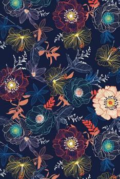 Inmate journal for women: Notebook with inspiring, positive and motivational quotes: Record your thoughts, document your progress: Navy floral cover