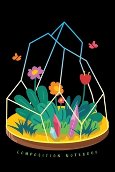 Paperback Composition Notebook: Pastel Goth Terrarium Succulent Lined Notebook Journal Diary 6x9 Book