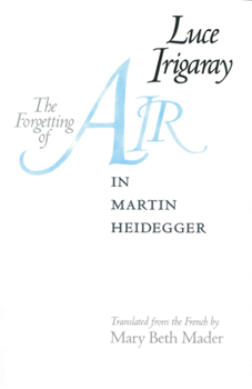 Paperback The Forgetting of Air in Martin Heidegger Book