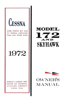 Paperback Cessna 1972 Model 172 and Skyhawk Owner's Manual Book