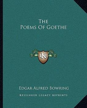 Paperback The Poems of Goethe Book