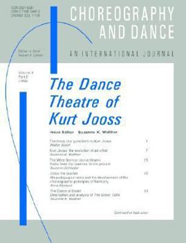 Paperback The Dance Theatre of Kurt Jooss Book