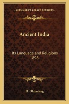Paperback Ancient India: Its Language and Religions 1898 Book