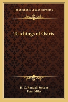 Paperback Teachings of Osiris Book