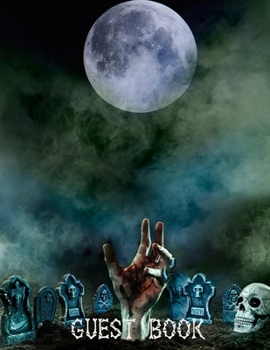 Guest Book: Halloween Party Guestbook Supply Essential,8.5 x 11 Sized, 100 Pages | Ideal for Halloween Costume Party