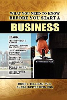 Paperback What You Need to Know Before You Start a Business Book