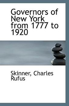Paperback Governors of New York from 1777 to 1920 Book