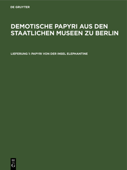 Hardcover Papyri Von Der Insel Elephantine [German] Book
