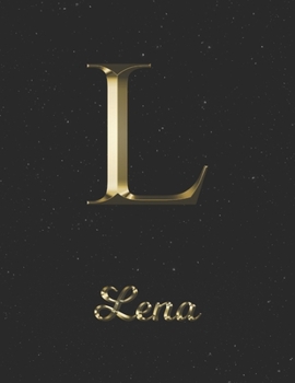 Paperback Lena: 1 Year Daily Planner (12 Months) - Yellow Gold Effect Letter L Initial First Name - 2020 - 2021 - 365 Pages for Planni Book