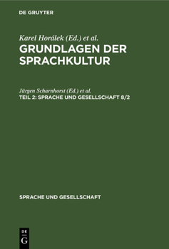 Hardcover Grundlagen Der Sprachkultur. Teil 2 [German] Book
