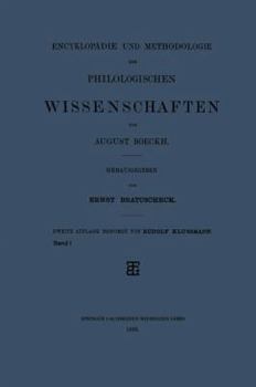 Paperback Encyklopädie Und Methodologie Der Philologischen Wissenschaften [German] Book