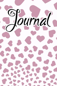 Paperback Journal: Journal for women to write in Purple Lavendar Falling Hearts Book
