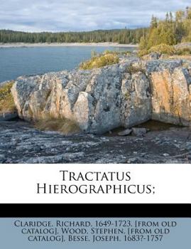 Paperback Tractatus Hierographicus; Book