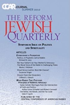 Paperback Ccar Journal: The Reform Jewish Quarterly Summer 2010, Symposium Issue on Politics and Spirituality Book
