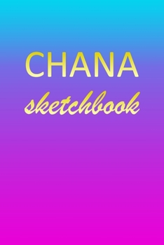 Paperback Chana: Sketchbook - Blank Imaginative Sketch Book Paper - Pink Blue Gold Custom Letter C Personalized Cover - Teach & Practic Book