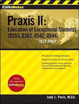 Paperback CliffsNotes Praxis II: Education of Exceptional Students (0353, 0382, 0542, 0544) Test Prep Book