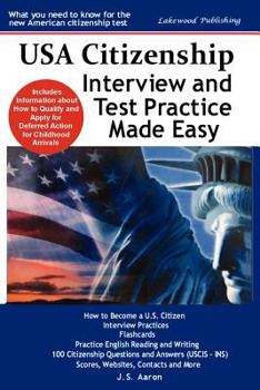 Paperback USA Citizenship Interview and Test Practice Made Easy Book
