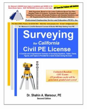 Spiral-bound Surveying For California Civil PE License, 2nd Edition Book