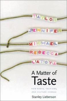 Hardcover A Matter of Taste: How Names, Fashions, and Culture Change Book