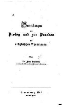 Paperback Bemerkungen zum Prolog und zur Parodos [German] Book