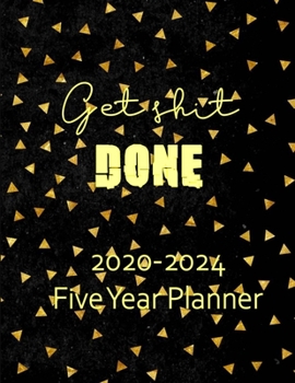 Paperback 2020-2024 Five Year Planner: Monthly Organizer And Five Year Planner Gifts - Gold Leaf Book