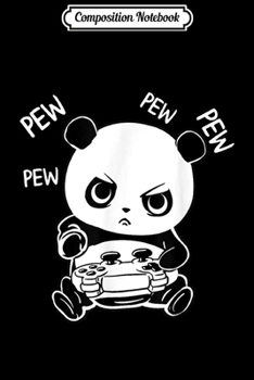 Composition Notebook: Gamer Panda sleeping Pew Addict funny gifts  Journal/Notebook Blank Lined Ruled 6x9 100 Pages