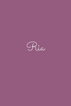 Ria: notebook with the name on the cover, elegant, discreet, official notebook for notes, dot grid notebook,