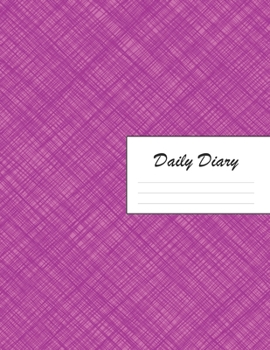 Daily Diary: Blank 2020 Journal Entry Writing Paper for Each Day of the Year | Crosshatch Pattern Graphic Design Purple | January 20 - December 20 | ... Your Life, Set Goals & Get Things Done