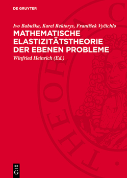 Hardcover Mathematische Elastizitätstheorie Der Ebenen Probleme [German] Book