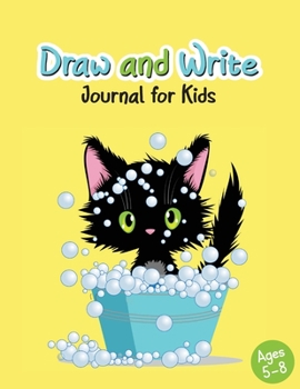 Paperback Draw and Write Journal for Kids: Little black kitten notebook with lined writing paper and space for drawing for young storytellers Book