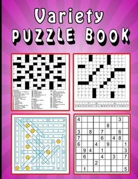 Paperback Variety Puzzle book: Large print Puzzle book! Soduko, word search, CodeWord and CrossWord 111 pages [Large Print] Book