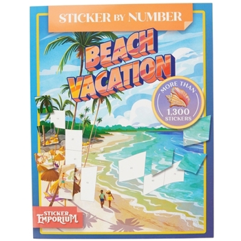 Paperback Sticker by Number Beach Vacation: Sticker Emporium Book