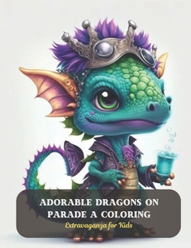 Paperback Adorable Dragons on Parade A Coloring: Extravaganza for Kids Book