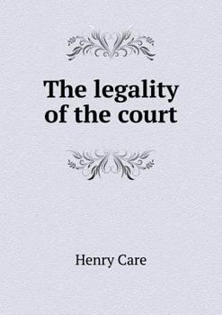 Paperback The legality of the court Book