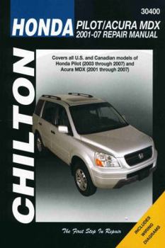 Paperback Honda Pilot/Acura MDX: 2001-07 Repair Manual Book